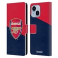 thumbnail image 1 of Head Case Designs Officially Licensed Arsenal FC Crest 2 Red & Blue Logo Leather Book Wallet Case Cover Compatible with Apple iPhone 14 Plus, 1 of 6