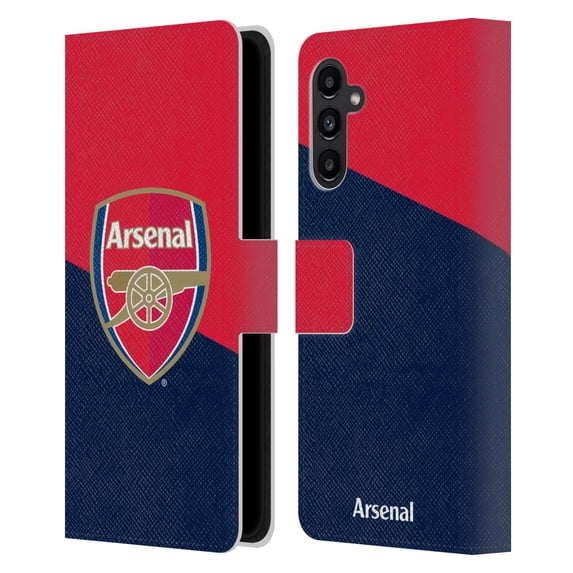 Head Case Designs Officially Licensed Arsenal FC Crest 2 Red & Blue Logo Leather Book Wallet Case Cover Compatible with Samsung Galaxy A13 5G (2021)