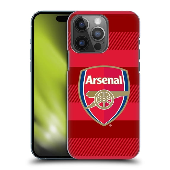 Head Case Designs Officially Licensed Arsenal FC Crest 2 Training Red Hard Back Case Compatible with Apple iPhone 14 Pro