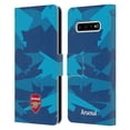 thumbnail image 1 of Head Case Designs Officially Licensed Arsenal FC Crest and Gunners Logo Geometric Blue Leather Book Wallet Case Cover Compatible with Samsung Galaxy S10+ / S10 Plus, 1 of 6