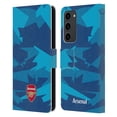 thumbnail image 1 of Head Case Designs Officially Licensed Arsenal FC Crest and Gunners Logo Geometric Blue Leather Book Wallet Case Cover Compatible with Samsung Galaxy S23+ 5G, 1 of 6