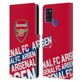 thumbnail image 1 of Head Case Designs Officially Licensed Arsenal FC Crest and Gunners Logo Impact Leather Book Wallet Case Cover Compatible with Samsung Galaxy A21s (2020), 1 of 6