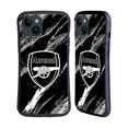 thumbnail image 1 of Head Case Designs Officially Licensed Arsenal FC Crest Patterns Marble Hybrid Case Compatible with Apple iPhone 15 Plus, 1 of 7