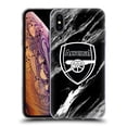 thumbnail image 1 of Head Case Designs Officially Licensed Arsenal FC Crest Patterns Marble Soft Gel Case Compatible with Apple iPhone XS Max, 1 of 7