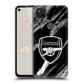 thumbnail image 1 of Head Case Designs Officially Licensed Arsenal FC Crest Patterns Marble Soft Gel Case Compatible with Google Pixel 4a, 1 of 7