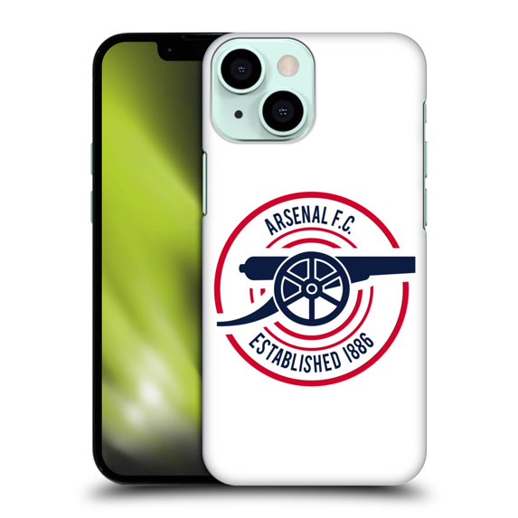 Head Case Designs Officially Licensed Arsenal FC Crest and Gunners Logo 1886 Hard Back Case Compatible with Apple iPhone 13 Mini