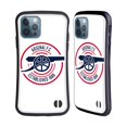 thumbnail image 1 of Head Case Designs Officially Licensed Arsenal FC Crest and Gunners Logo 1886 Hybrid Case Compatible with Apple iPhone 12 / iPhone 12 Pro, 1 of 7