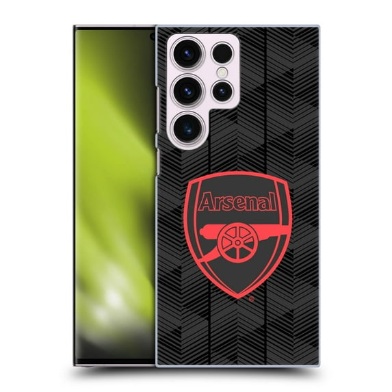 Head Case Designs Officially Licensed Arsenal FC Crest and Gunners Logo Black Hard Back Case Compatible with Samsung Galaxy S23 Ultra 5G