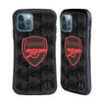 thumbnail image 1 of Head Case Designs Officially Licensed Arsenal FC Crest and Gunners Logo Black Hybrid Case Compatible with Apple iPhone 12 / iPhone 12 Pro, 1 of 7