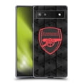 thumbnail image 1 of Head Case Designs Officially Licensed Arsenal FC Crest and Gunners Logo Black Soft Gel Case Compatible with Google Pixel 6a, 1 of 7