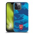 thumbnail image 1 of Head Case Designs Officially Licensed Arsenal FC Crest and Gunners Logo Geometric Blue Hard Back Case Compatible with Apple iPhone 14 Pro Max, 1 of 7