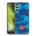 thumbnail image 1 of Head Case Designs Officially Licensed Arsenal FC Crest and Gunners Logo Geometric Blue Soft Gel Case Compatible with Samsung Galaxy S21 5G, 1 of 7