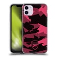 thumbnail image 1 of Head Case Designs Officially Licensed Arsenal FC Crest and Gunners Logo Geometric Pink Soft Gel Case Compatible with Apple iPhone 11, 1 of 7