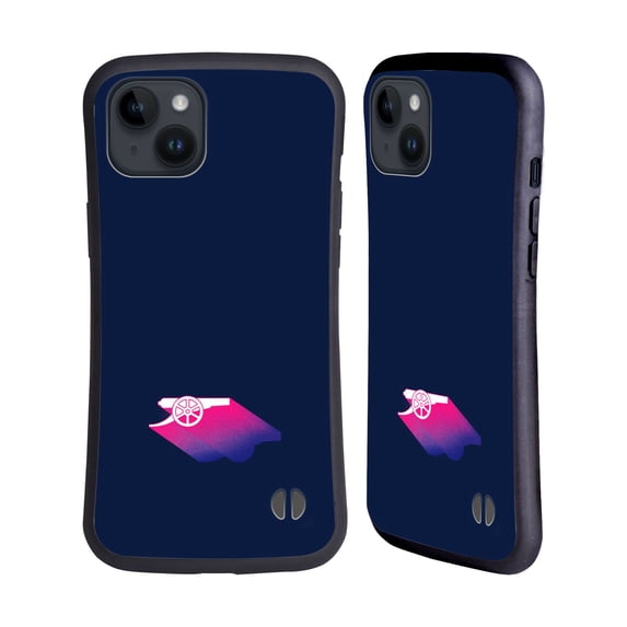 Head Case Designs Officially Licensed Arsenal FC Crest and Gunners Logo Gradient Hybrid Case Compatible with Apple iPhone 15 Plus