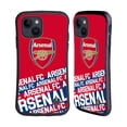 thumbnail image 1 of Head Case Designs Officially Licensed Arsenal FC Crest and Gunners Logo Impact Hybrid Case Compatible with Apple iPhone 15, 1 of 7