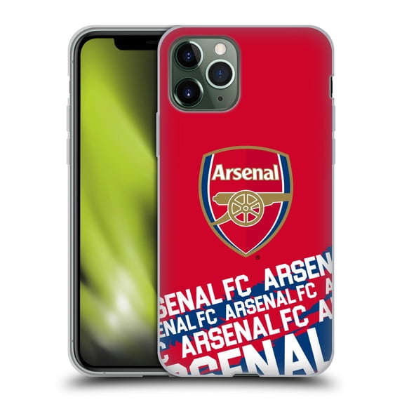 Head Case Designs Officially Licensed Arsenal FC Crest and Gunners Logo Impact Soft Gel Case Compatible with Apple iPhone 11 Pro