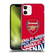 Head Case Designs Officially Licensed Arsenal FC Crest and Gunners Logo Impact Soft Gel Case Compatible with Apple iPhone 12 Mini