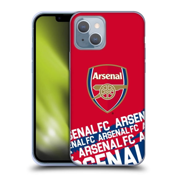 Head Case Designs Officially Licensed Arsenal FC Crest and Gunners Logo Impact Soft Gel Case Compatible with Apple iPhone 14