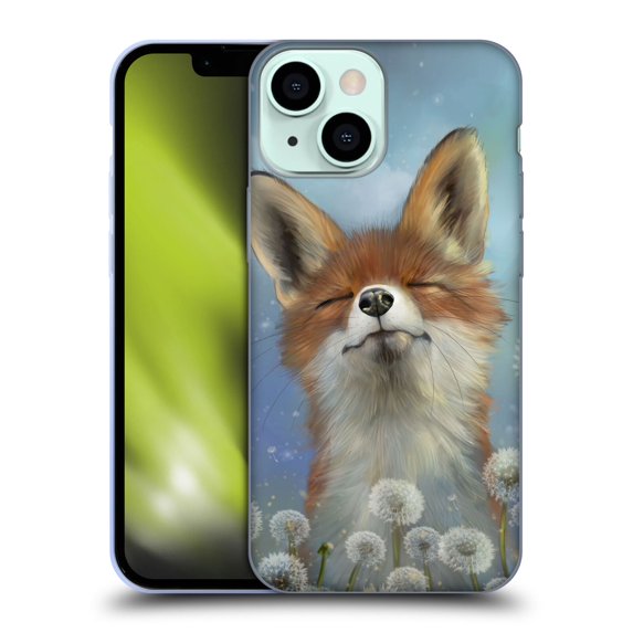 Head Case Designs Officially Licensed Ash Evans Animals Dandelion Fox Soft Gel Case Compatible with Apple iPhone 13 Mini