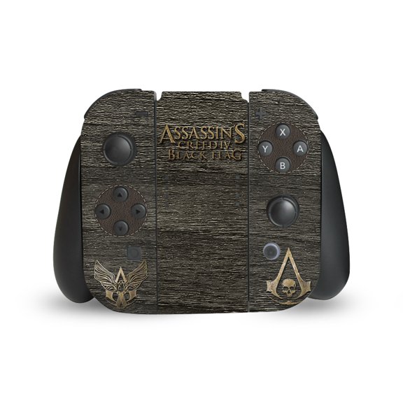Head Case Designs Officially Licensed Assassin's Creed Black Flag Graphics Wood And Gold Chest Vinyl Sticker Skin Decal Compatible with Nintendo Switch Joy Controller