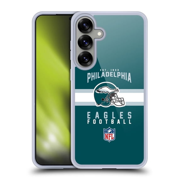 Head Case Designs NFL Philadelphia Eagles Graphics Helmet Typography Soft Gel Case for Samsung Galaxy S25+