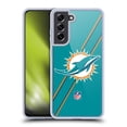 thumbnail image 1 of Head Case Designs NFL Miami Dolphins Logo Stripes Soft Gel Case for Samsung Galaxy S21 FE 5G, 1 of 7