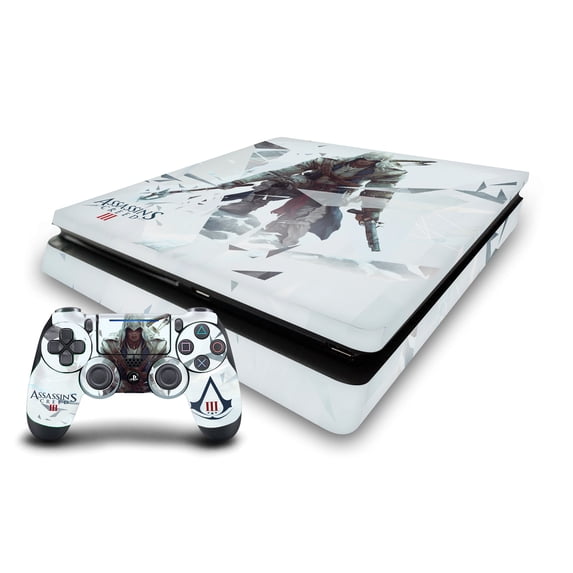 Head Case Designs Officially Licensed Assassin's Creed III Graphics Connor Vinyl Sticker Skin Decal Cover Compatible with Sony PS4 Slim Console & Controller