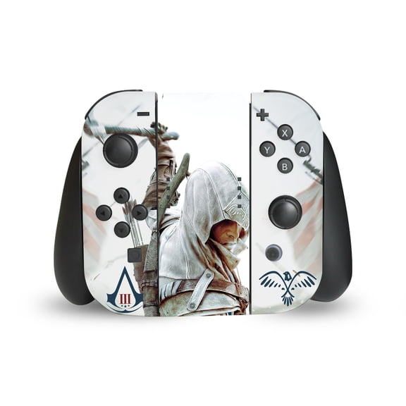 Head Case Designs Officially Licensed Assassin's Creed III Graphics Game Cover Vinyl Sticker Skin Decal Cover Compatible with Nintendo Switch Joy Controller