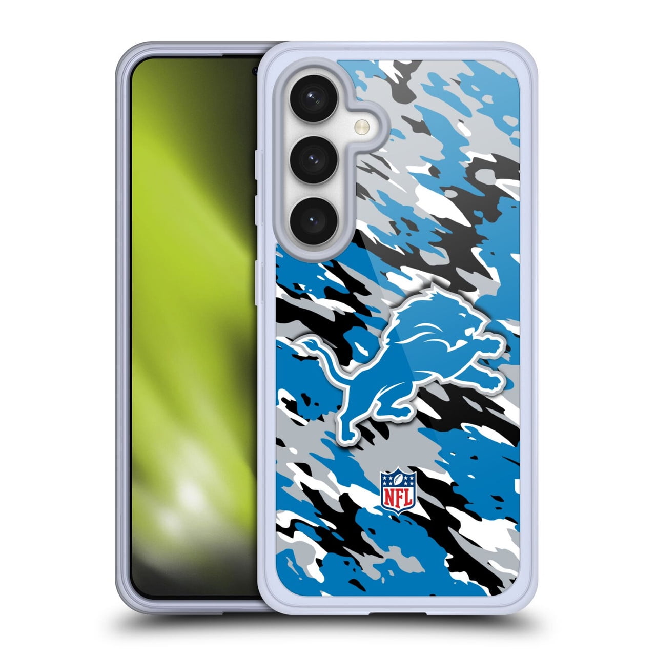 Head Case Designs NFL Detroit Lions Logo Camou Soft Gel Case for Samsung Galaxy S24 5G