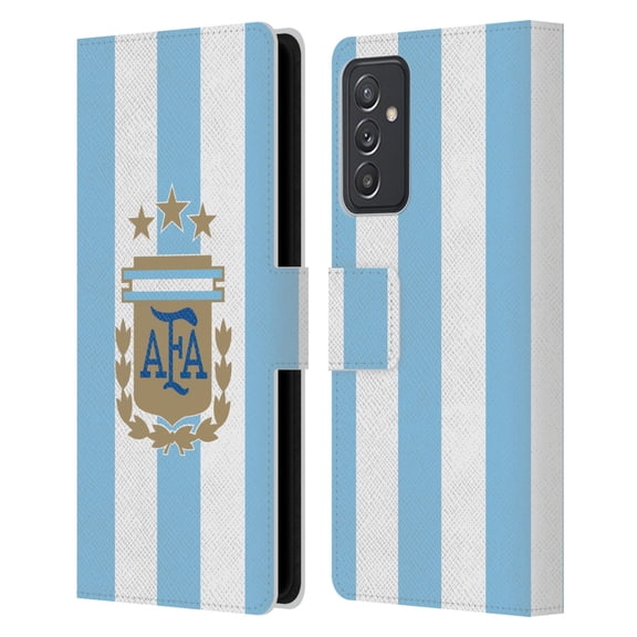 Head Case Designs Officially Licensed Argentina National Football Team 2024/25 Crest Kit Home Leather Wallet Case Compatible with Samsung Galaxy Quantum 2