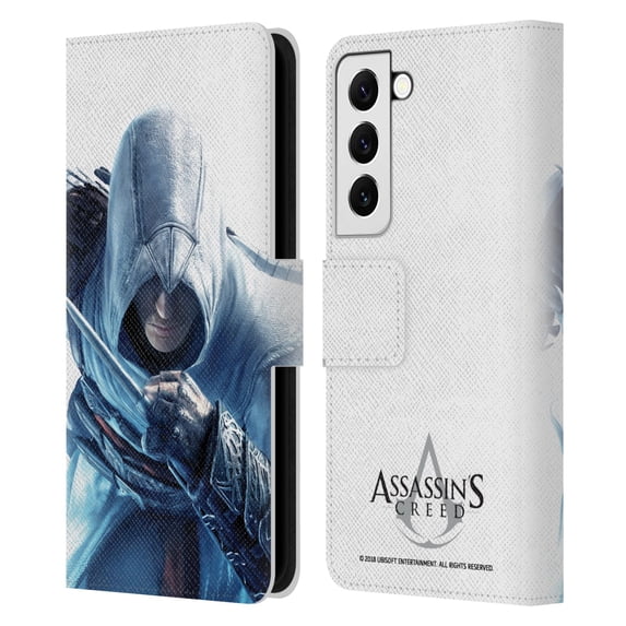 Head Case Designs Officially Licensed Assassin's Creed Key Art Altaïr Hidden Blade Leather Book Wallet Case Cover Compatible with Samsung Galaxy S22 5G