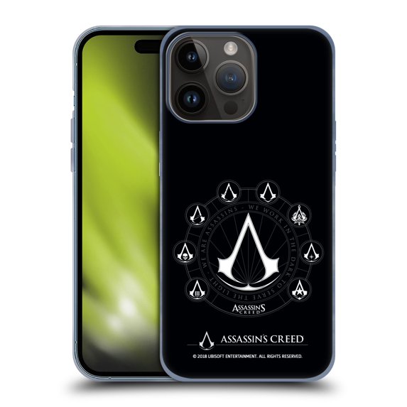 Head Case Designs Officially Licensed Assassin's Creed Legacy Logo Crests Soft Gel Case Compatible with Apple iPhone 15 Pro Max