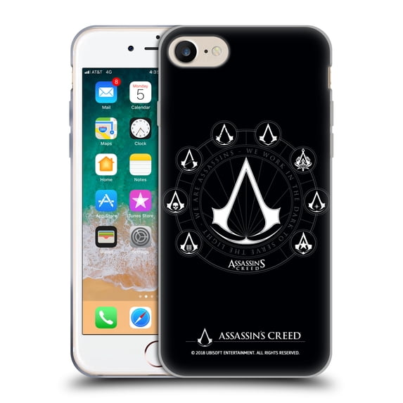 Head Case Designs Officially Licensed Assassin's Creed Legacy Logo Crests Soft Gel Case Compatible with Apple iPhone 7 / 8 / SE 2020 & 2022