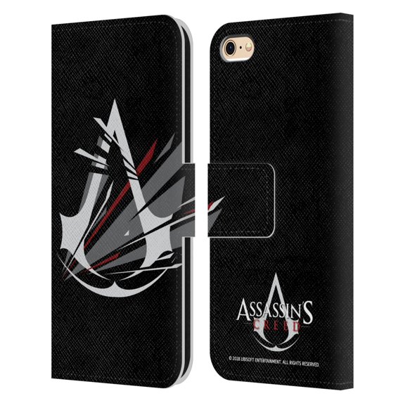 Head Case Designs Officially Licensed Assassin's Creed Logo Shattered Leather Book Wallet Case Cover Compatible with Apple iPhone 6 / iPhone 6s