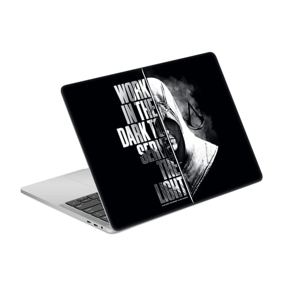 Head Case Designs Officially Licensed Assassin's Creed Typography Half Vinyl Sticker Skin Decal Cover Compatible with Apple MacBook Pro 13.3" A1708