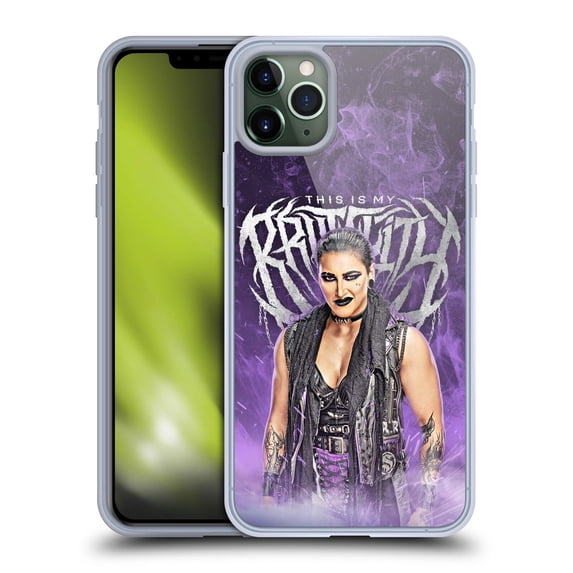 Head Case Designs WWE Rhea Ripley This Is My Brutality Soft Gel Case for Apple iPhone 11 Pro Max