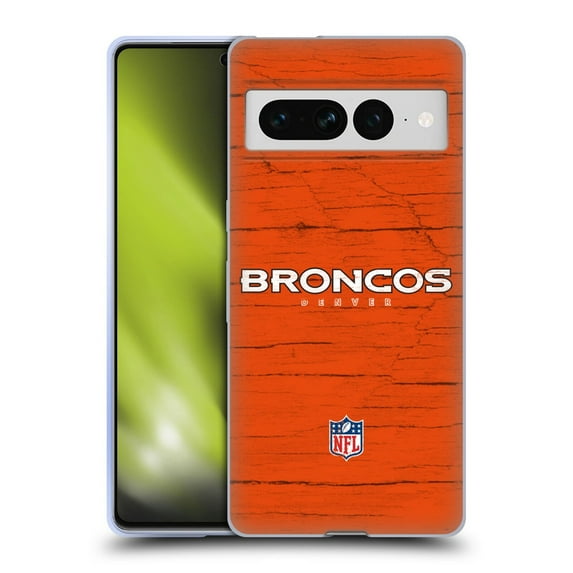 Head Case Designs NFL Denver Broncos Logo Distressed Look Soft Gel Case for Google Pixel 7 Pro