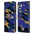 thumbnail image 1 of Head Case Designs NFL Baltimore Ravens Logo Camou Leather Book Wallet Case Cover For Samsung Galaxy A16 5G, 1 of 6