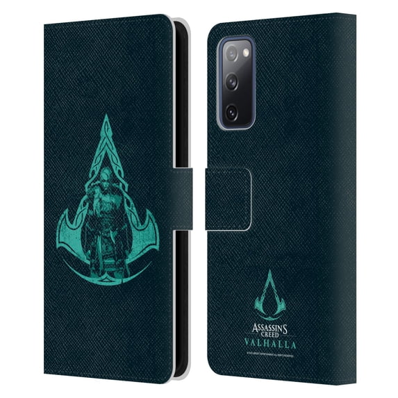 Head Case Designs Officially Licensed Assassin's Creed Valhalla Compositions Crest And Female Eivor Leather Book Wallet Case Compatible with Samsung Galaxy S20 FE / 5G