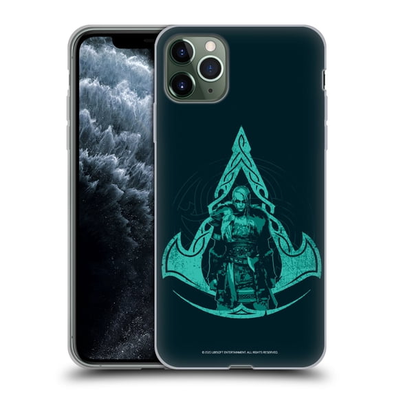Head Case Designs Officially Licensed Assassin's Creed Valhalla Compositions Crest And Female Eivor Soft Gel Case Compatible with Apple iPhone 11 Pro Max