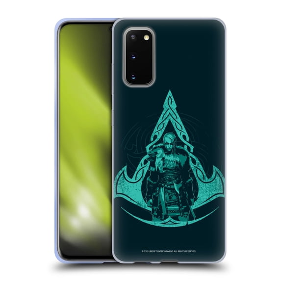 Head Case Designs Officially Licensed Assassin's Creed Valhalla Compositions Crest And Female Eivor Soft Gel Case Compatible with Samsung Galaxy S20 / S20 5G