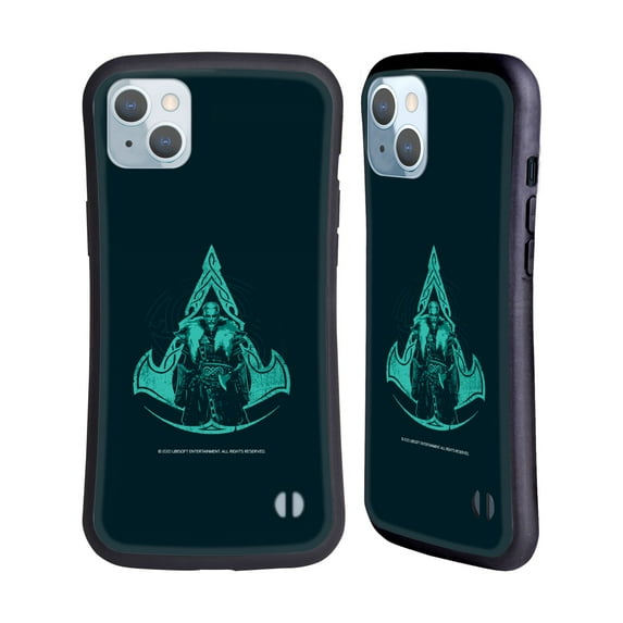 Head Case Designs Officially Licensed Assassin's Creed Valhalla Compositions Crest And Male Eivor Hybrid Case Compatible with Apple iPhone 14 Plus