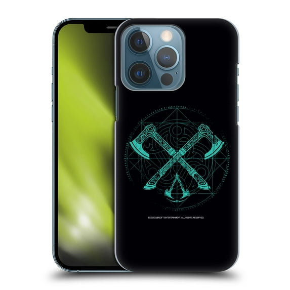 Head Case Designs Officially Licensed Assassin's Creed Valhalla Compositions Dual Axes Hard Back Case Compatible with Apple iPhone 13 Pro