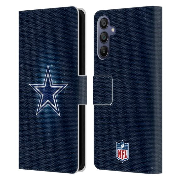 Head Case Designs NFL Dallas Cowboys Artwork LED Leather Book Wallet Case Cover For Samsung Galaxy A15