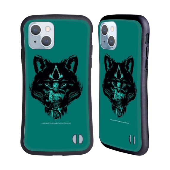 Head Case Designs Officially Licensed Assassin's Creed Valhalla Compositions Wolf Kissed Female Eivor Hybrid Case Compatible with Apple iPhone 14