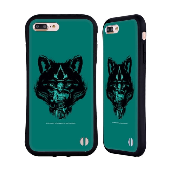 Head Case Designs Officially Licensed Assassin's Creed Valhalla Compositions Wolf Kissed Female Eivor Hybrid Case Compatible with Apple iPhone 7 Plus / iPhone 8 Plus
