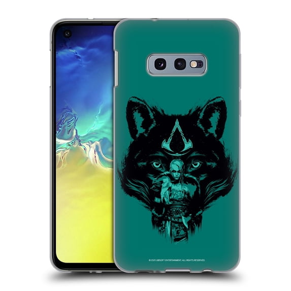 Head Case Designs Officially Licensed Assassin's Creed Valhalla Compositions Wolf Kissed Female Eivor Soft Gel Case Compatible with Samsung Galaxy S10e