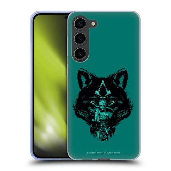 Head Case Designs Officially Licensed Assassin's Creed Valhalla Compositions Wolf Kissed Female Eivor Soft Gel Case Compatible with Samsung Galaxy S23+ 5G