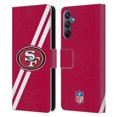 thumbnail image 1 of Head Case Designs NFL San Francisco 49Ers Logo Stripes Leather Book Wallet Case Cover For Samsung Galaxy A15, 1 of 6