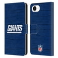 thumbnail image 1 of Head Case Designs NFL New York Giants Logo Distressed Look Leather Book Wallet Case Cover For Apple iPhone 16e, 1 of 6